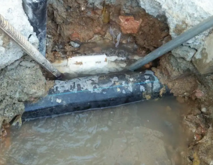 茄子河测漏水之水管漏水